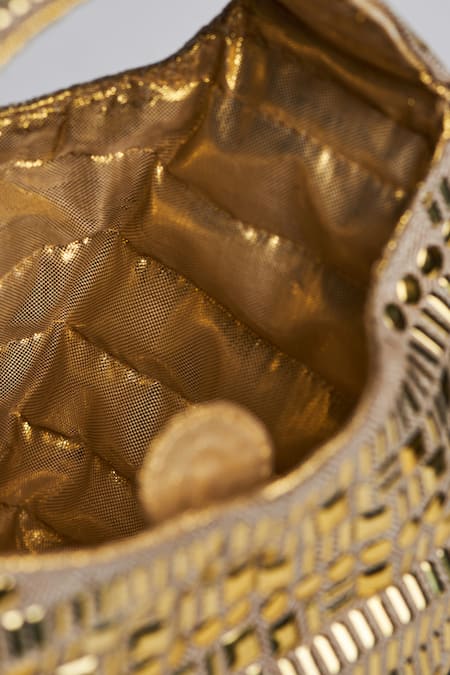 Buy_Etcetera_Gold Embellished Metal Structured Bag _Online_at_Aza_Fashions