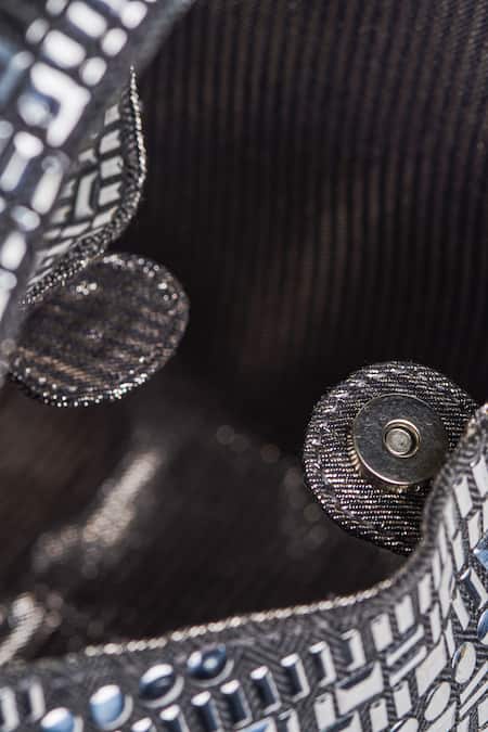 Buy ETCETERA Black Embellished Geometric Structured Bag Online at Aza Fashions Buy_ETCETERA_Black Embellished Geometric Structured Bag _Online_at_Aza_Fashions