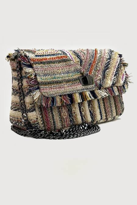 ETCETERA_Pink Embellished Sparkle Spring Crossbody Bag_Online_at_Aza_Fashions