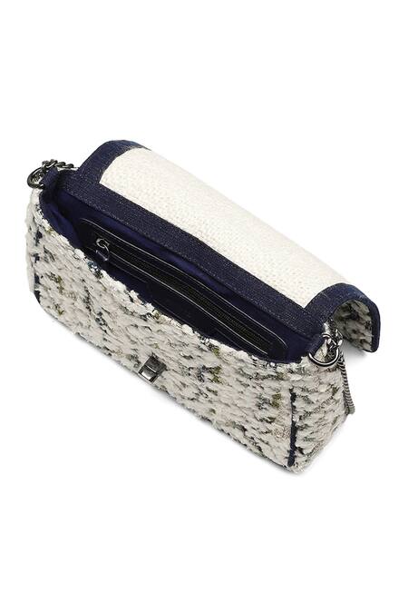 ETCETERA White Cloud Cotton Shoulder Bag at Aza Fashions ETCETERA_White Cloud Cotton Shoulder Bag _at_Aza_Fashions