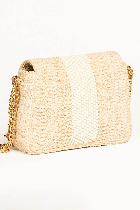 Buy Etcetera Cream Pearls Cotton Looped Thread Handbag Online at Aza Fashions Buy_Etcetera_Cream Pearls Cotton Looped Thread Handbag _Online_at_Aza_Fashions