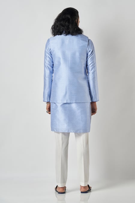 Bubber Blu Floral Motif Jaal Print Bundi 