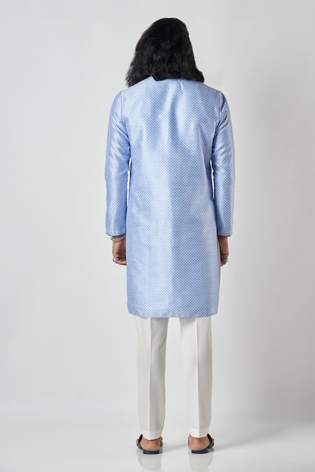 Bubber Blu Blossom Jaal Print Kurta 