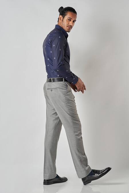 Shop_Bubber Blu_White Polyester, Silk Yacht Print Shirt _Online_at_Aza_Fashions