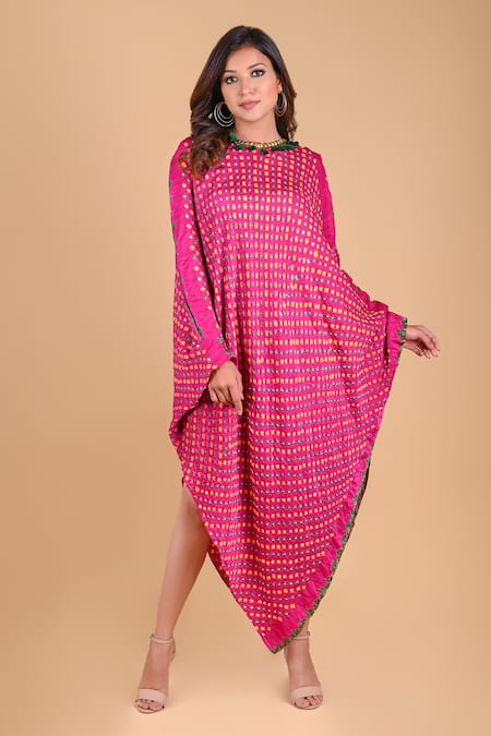 Dyelogue Triangle Bandhani Print Dress 