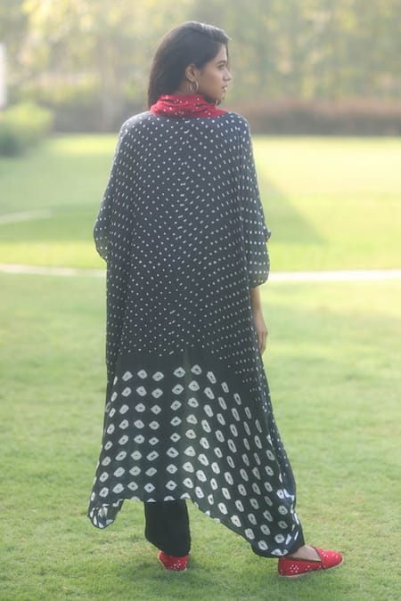 Dyelogue Bandhani Print Overlap Top 