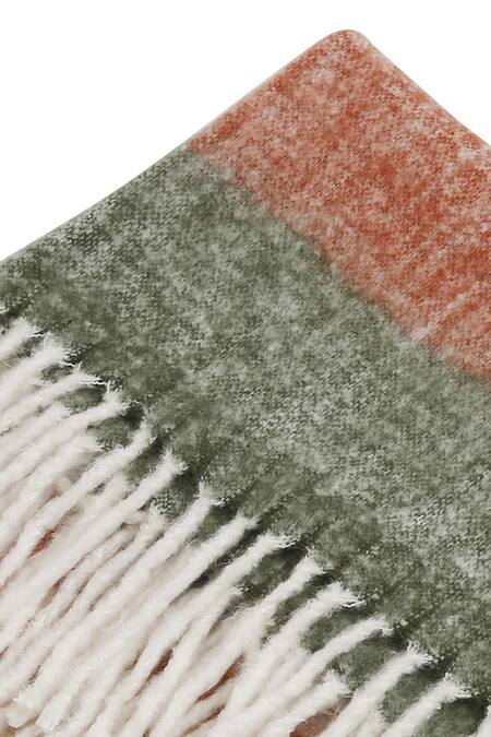 Buy_Amoliconcepts_Multi Color 25% Wool 20% Polyester And 55% Embroidered Throw_Online_at_Aza_Fashions