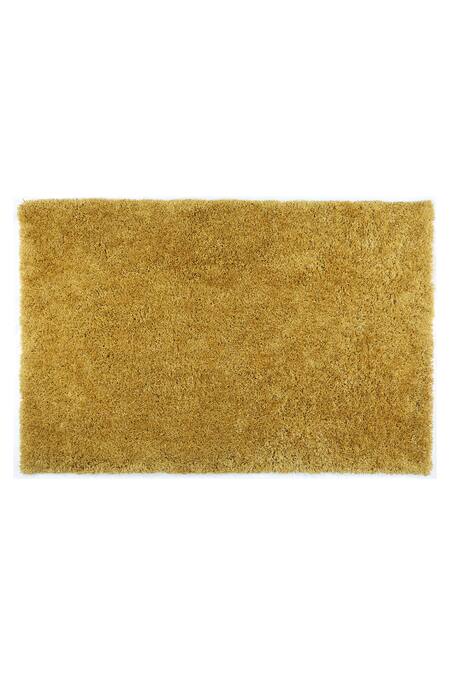 Shop Kaleen India Gold 100% Polyester Rectangular-shaped Rug Online at Aza Fashions Shop_Kaleen India_Gold 100% Polyester Rectangular-shaped Rug_Online_at_Aza_Fashions