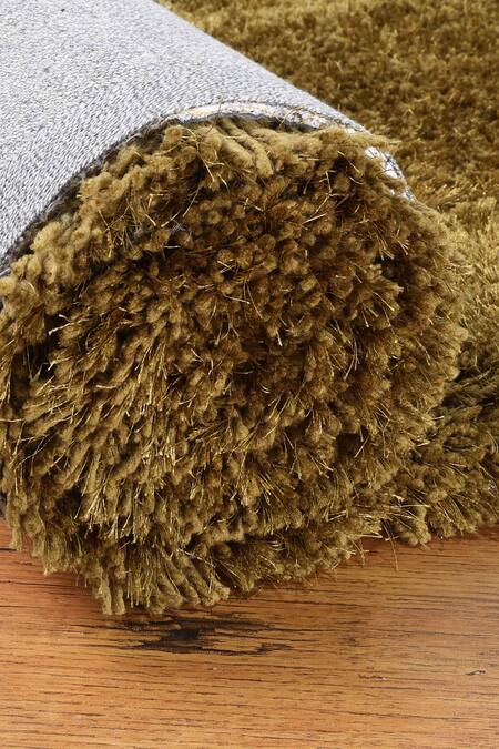 Kaleen India_Green 100% Polyester Round-shaped Rug_Online_at_Aza_Fashions