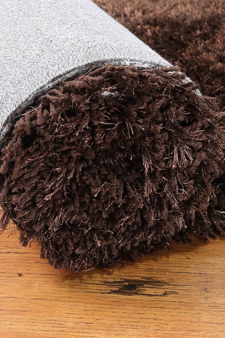 Kaleen India Brown 100% Polyester Hand Tufted Rectangle Shaped Rug at Aza Fashions Kaleen India_Brown 100% Polyester Hand Tufted Rectangle Shaped Rug _at_Aza_Fashions
