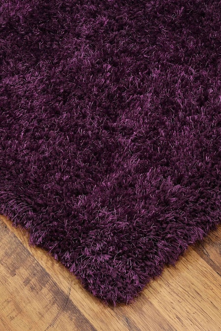 Kaleen India Purple 100% Polyester Hand Tufted Plain Rectangle Shaped Rug Online at Aza Fashions Kaleen India_Purple 100% Polyester Hand Tufted Plain Rectangle Shaped Rug_Online_at_Aza_Fashions