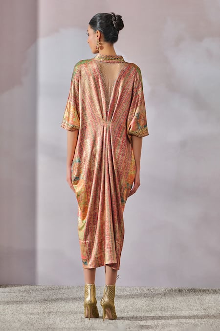 Tarun Tahiliani Paisley Print Dress 