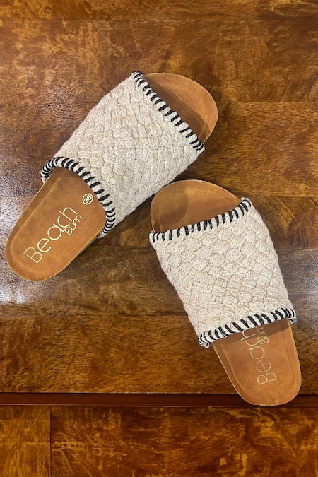 Beachbum Khus Matte Weave Embellished Flats 