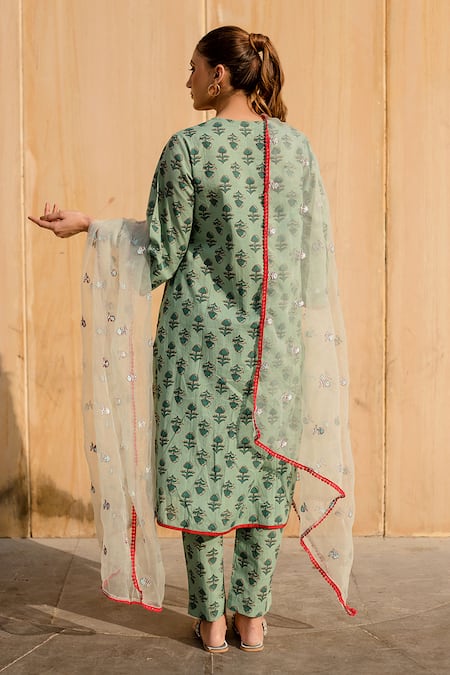 Gulabo Jaipur Noya Wildflora Handblock Print Kurta Set 