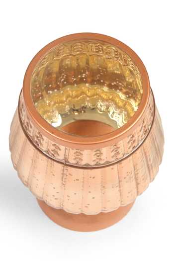 Amoliconcepts_Silver Iron, Mercury Glass Candle Holder_Online_at_Aza_Fashions