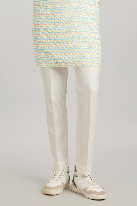 Bubber Couture Multi Color Cotton, Silk Miguel Pixel Print Kurta With Pant Online at Aza Fashions Bubber Couture_Multi Color Cotton, Silk Miguel Pixel Print Kurta With Pant _Online_at_Aza_Fashions