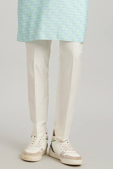 Bubber Couture Green Cotton, Silk Rodrigo Cathedral Print Kurta With Pant Online at Aza Fashions Bubber Couture_Green Cotton, Silk Rodrigo Cathedral Print Kurta With Pant _Online_at_Aza_Fashions