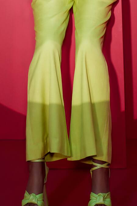 GG By Asha Gautam_Yellow Rose Lotus Placement Embroidery Flora And & Jacket With Pant _Online_at_Aza_Fashions