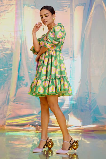 Papa Don't Preach Pret Blinding Hearts Print Dress 