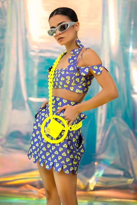 Papa Don't Preach Pret Pac Street Girl Print Bralette & Skirt Set 