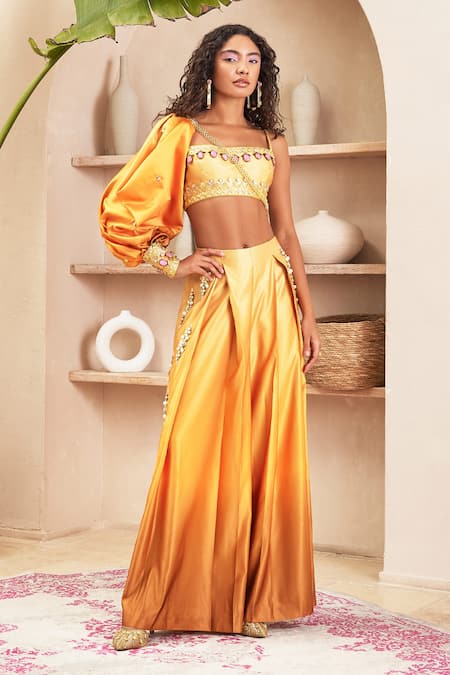 Papa Don't Preach Pret Summer Ombre Embellished Pant Set 