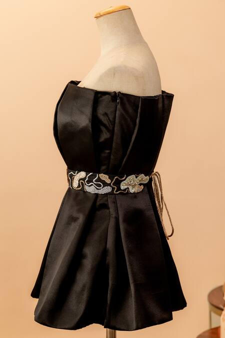 Buy Mehraki Black Zari, Sequins, Embroidery The Whimsical Weaves Belt Online at Aza Fashions Buy_Mehraki_Black Zari, Sequins, Embroidery The Whimsical Weaves Belt_Online_at_Aza_Fashions