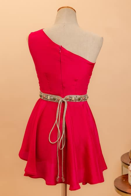 Shop_Mehraki_Beige Stone The Cove Embellished Belt _at_Aza_Fashions