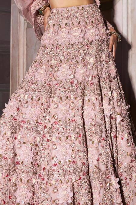 Buy Ridhima Bhasin Pink Organza, Net, Silk Anaya Floral Applique Embellished Bridal Lehenga Set Online at Aza Fashions Buy_Ridhima Bhasin_Pink Organza, Net, Silk Anaya Floral Applique Embellished Bridal Lehenga Set _Online_at_Aza_Fashions
