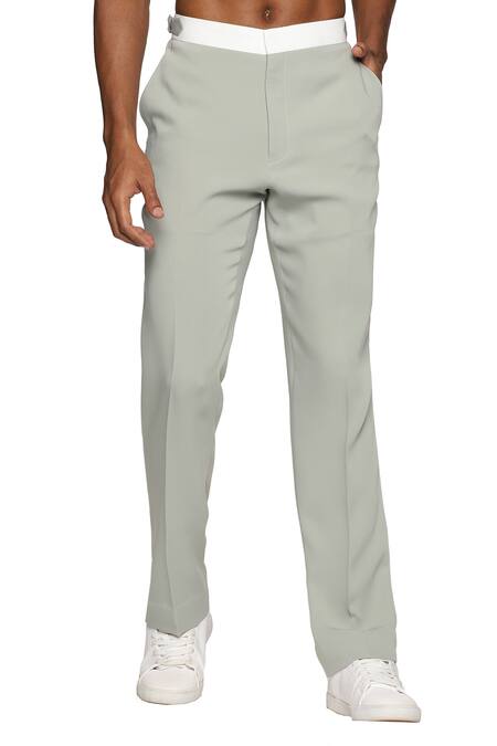 Paresh Lamba Signatures_Green Cupro Plain Lapel Collar Asymmetric Panelled Jacket  _Online_at_Aza_Fashions