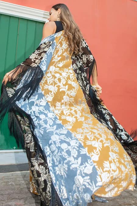 Style Junkiie Floral Patchwork Print Duster Jacket 