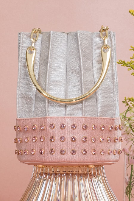 House Of Bio Alice Crystal Stud Embellished Handbag 