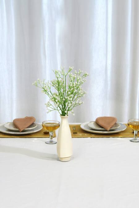 Buy_Mid July Home_Multi Color 100% Cotton Thread Border Embroidered Dining Table Set_Online_at_Aza_Fashions