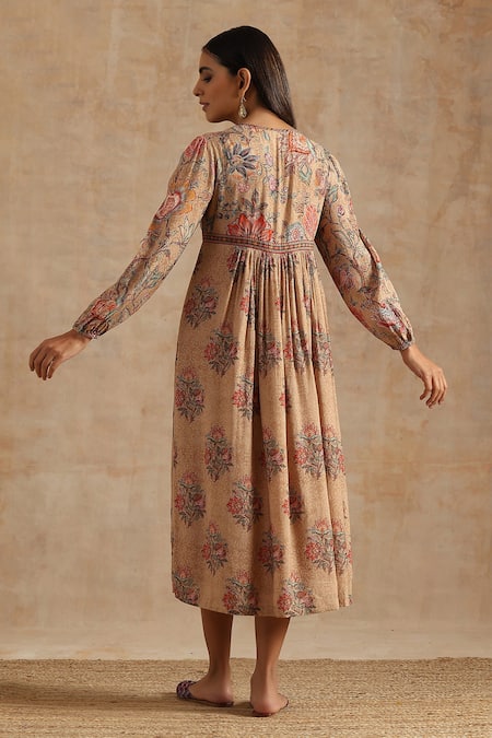 Samvrih Floral Pattern Dress 