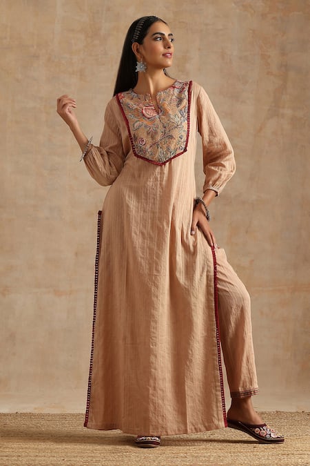 SAMVRIH Floral Print Kurta & Palazzo Set 