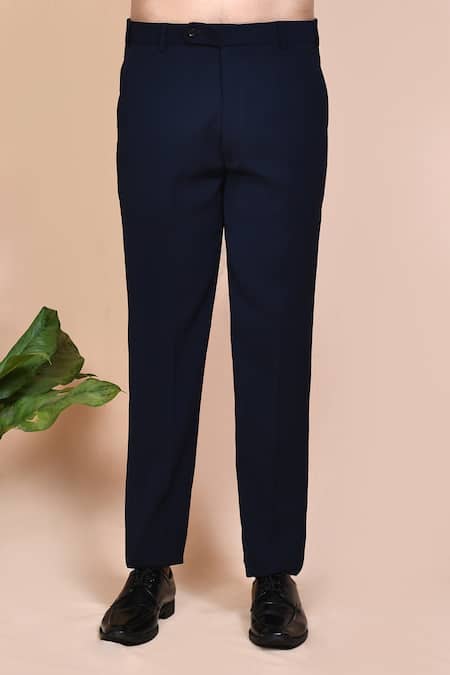 Arihant Rai Sinha_White Cotton, Polyester Embroidery, Cut Work, Blue Suit Set With Waistcoat _Online_at_Aza_Fashions