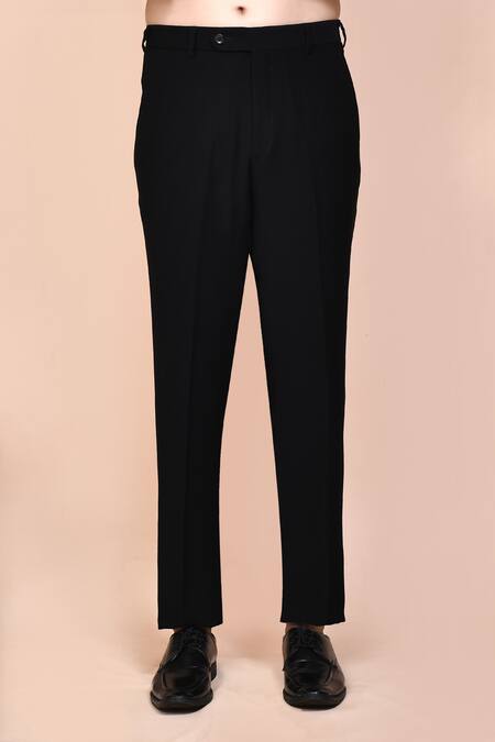 Arihant Rai Sinha_Black Polyester, Cotton Cut Work, Embroidery, Brooches Cutdana Suit Set _Online_at_Aza_Fashions