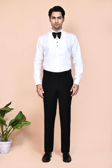 Buy_Arihant Rai Sinha_Black Cotton, Polyester Sequins, Zari, Embroidery Thread Suit Set _Online_at_Aza_Fashions