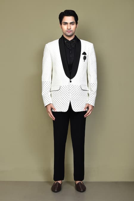 Buy_Arihant Rai Sinha_Cream Cotton, Polyester Sequins, Embroidery Flower Suit Set _Online_at_Aza_Fashions