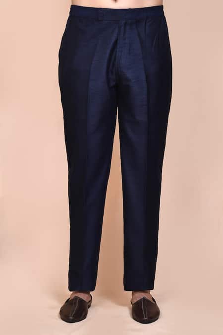 Arihant Rai Sinha_Blue Jacquard, Silk Sequins, Zari, Embroidery Thread And Jacket Kurta Set _Online_at_Aza_Fashions