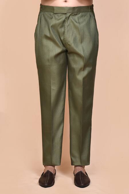 Arihant Rai Sinha_Green Jacquard, Silk Sequins, Embroidery, Striped Thread Jacket Kurta Set _Online_at_Aza_Fashions