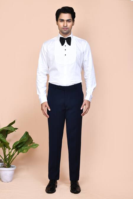 Buy_Arihant Rai Sinha_Blue Cotton, Polyester Embroidery, Sequins, Cut Work Thread Suit Set _Online_at_Aza_Fashions