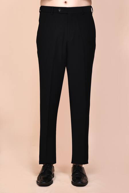 Arihant Rai Sinha_Black Polyester, Cotton, Brocade Cut Work Cutdana Embroidered Suit Set _Online_at_Aza_Fashions