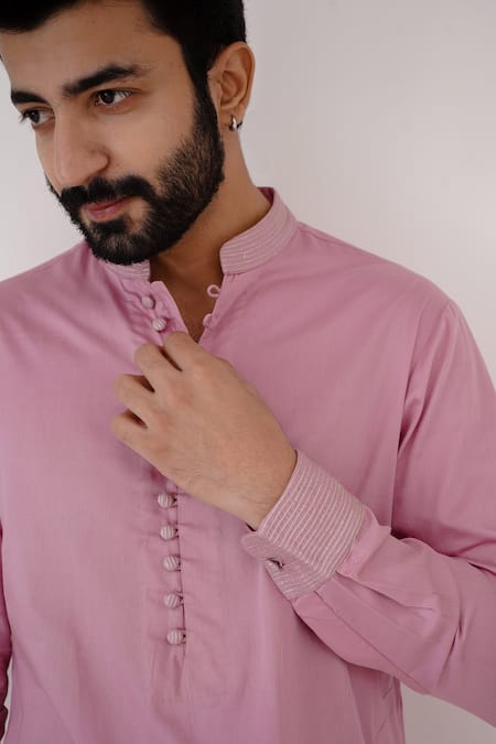 Buy Nero India Purple Satin, Zari Cuff Embroidered Kurta And Pant Set Online at Aza Fashions Buy_Nero India_Purple Satin, Zari Cuff Embroidered Kurta And Pant Set _Online_at_Aza_Fashions