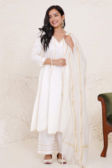 Nero India Gota Embellished Anarkali Pant Set 
