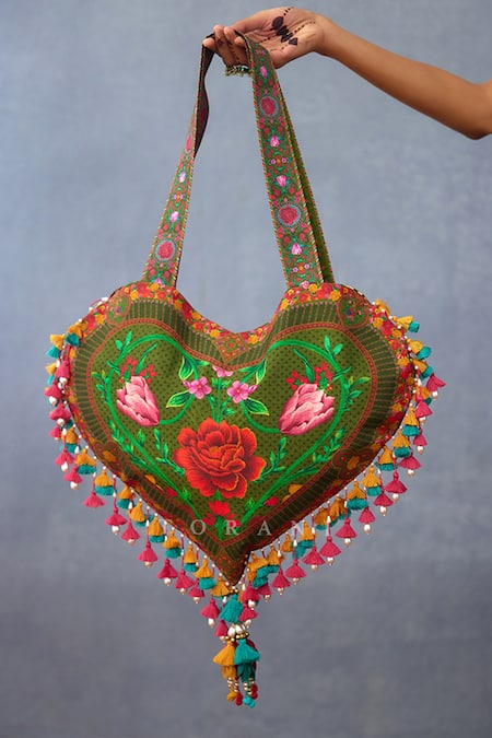 Torani Dil Saaz Marya Heart Print Bag 