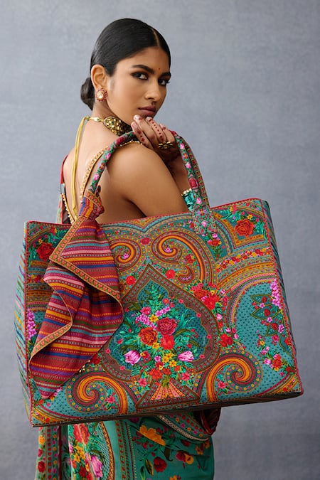 Torani Dil Nawaz Arsia Paisley Print Handbag