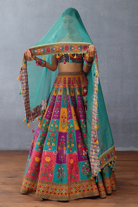 Embrorided Acrylic Purple Embroidered Lehenga Latkan, Size: 6inch (length)  at Rs 105/pair in Ahmedabad