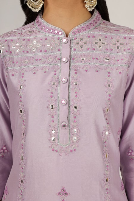 Buy House Of Supriya Purple Silk, Chanderi, Viscose, Nylon, Organza Embroidery, Kurta Pant Set Online at Aza Fashions Buy_House Of Supriya_Purple Silk, Chanderi, Viscose, Nylon, Organza Embroidery, Kurta Pant Set _Online_at_Aza_Fashions