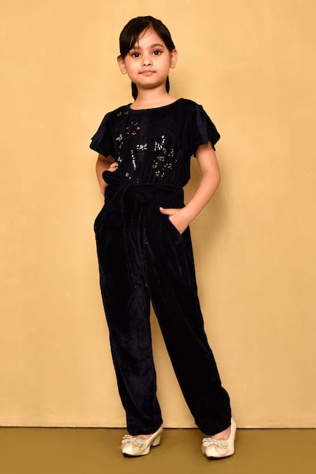 Samyukta Singhania Velvet Half Sleeve Jumpsuit 