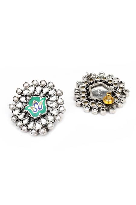 Sangeeta Boochra Zara Enamel Earrings 